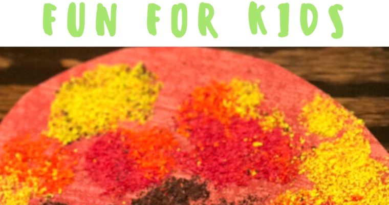 Kid Fun – Autumn Tree Shaved Crayon Art