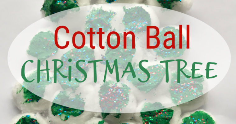Cotton Ball Christmas Tree Craft